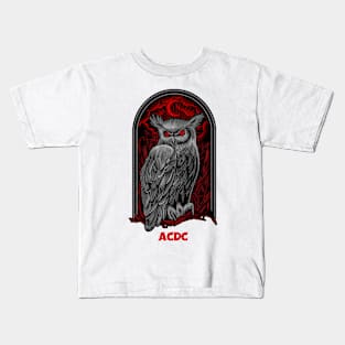 The Moon Owl Acdc Kids T-Shirt